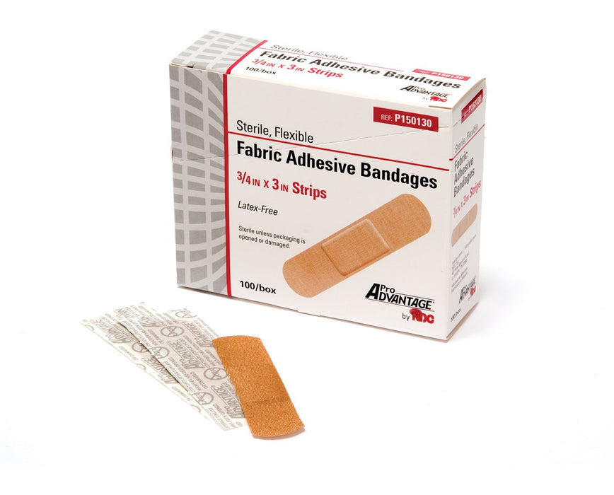 3/4 x 3" - Pro Advantage Adhesive Bandage | Fabric | 100 per Box