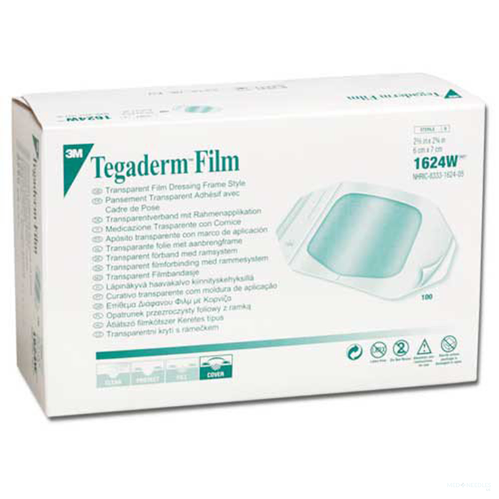 3M™ Tegaderm™ Transparent Film Dressing | 2-3/8 in x 2-3/4 in | 100 per Box | 3M-1624W