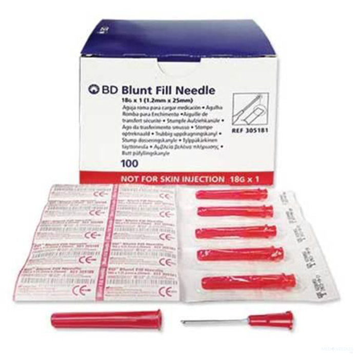 BD Integra Blunt Fill Needle 18 G; 1.5 in. length:Blood, Hematology and
