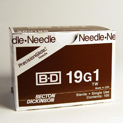 19G x 1" - BD 305186 PrecisionGlide Needle | Thin Wall | 100 per Box