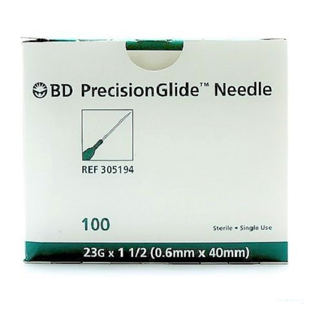 BD 309580 PrecisionGlide 3 mL Luer-lok Syringe with 18 gauge 1.5 Need