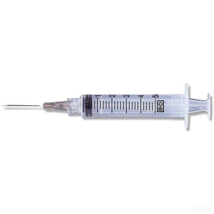 5mL | 20G x 1" - BD Luer-Lok™ Syringes with PrecisionGlide™ Needles | 100 per Box | BD-309634