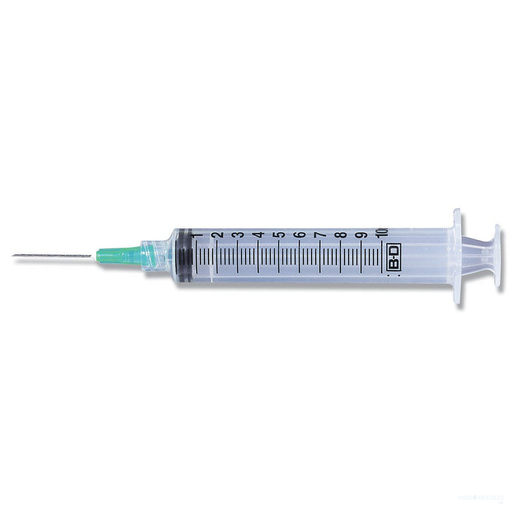 10mL | 20G x 1" - BD Luer-Lok™ Syringes with PrecisionGlide™ Needles | 100 per Box | BD-309644