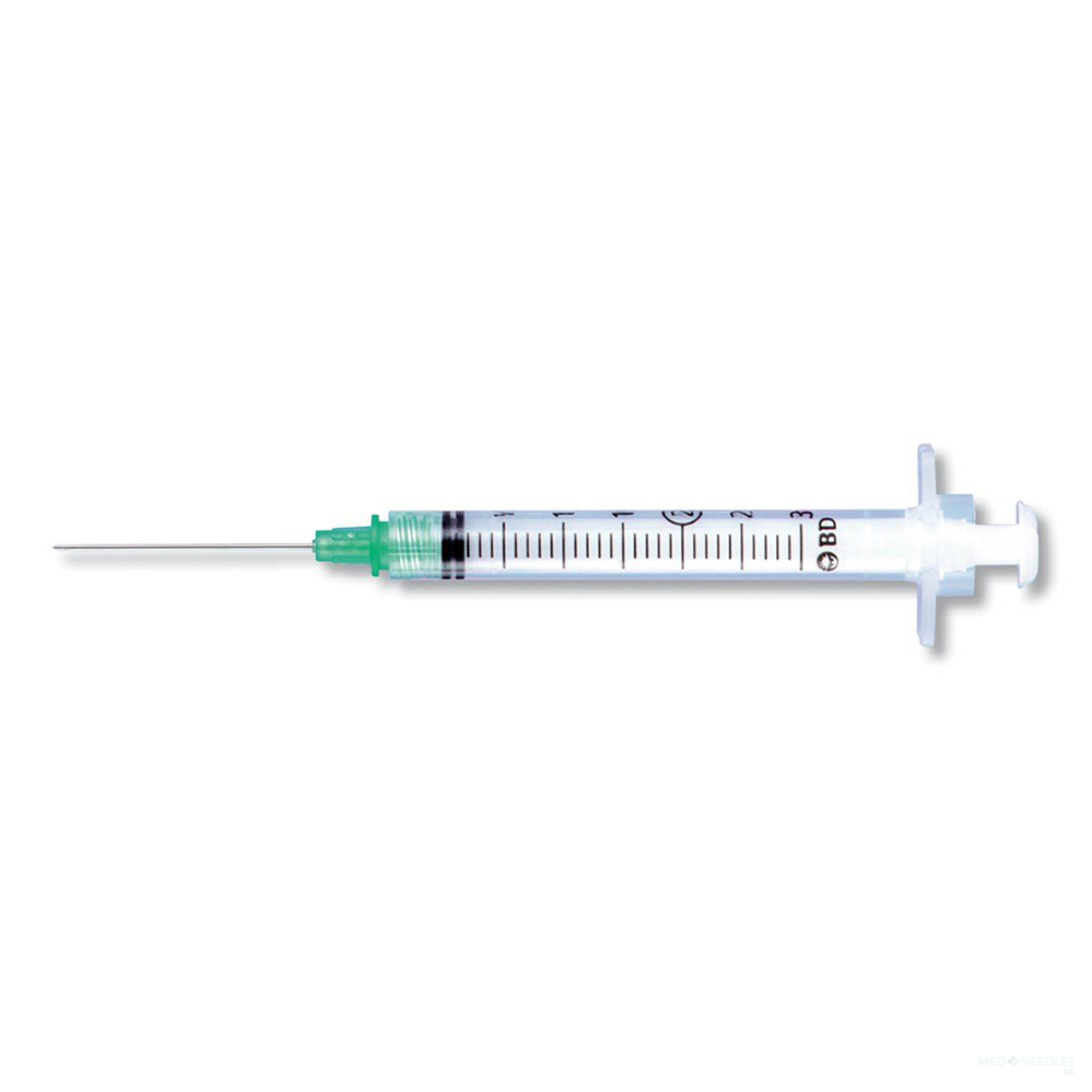 BD Luer-Lok Syringe, PresicionGlide Needle, 3mL 25g x 1, 100/BX, 309581