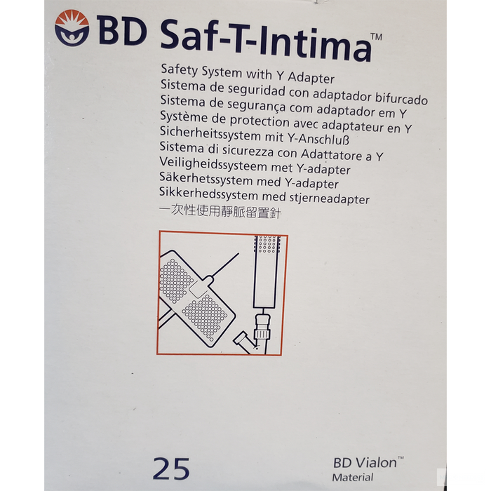 24G x 3/4" - BD Saf-T-Intima | Sistema de seguridad intravenoso con adaptador en Y | Cada uno
