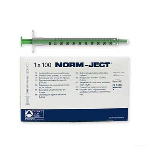 1mL -  Norm-Ject Slip Tip 2-Part Syringe | 100 per Box HSW-NJ-9166017-02