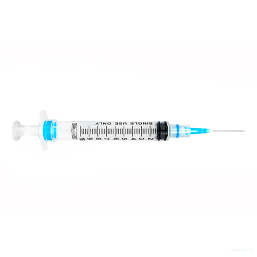 5mL | 22G x 1 1/2" - SOL-CARE™ Luer Lock Safety Syringe with Exchangeable Needle | 100 per Box | SOLM-140076IM