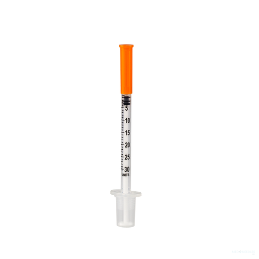 1mL | 27G x 1/2" - SOL-M™ 1612712B Insulin Syringe (U-100 Insulin Only) with Fixed Needle | 100 per Box