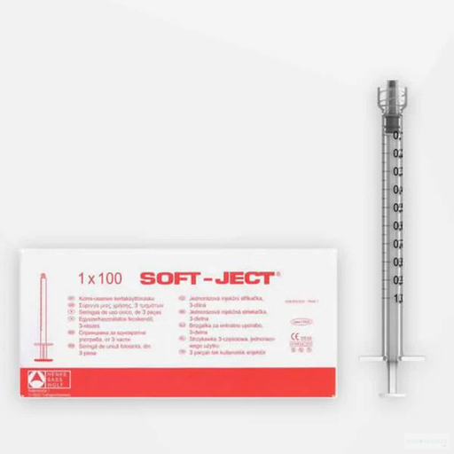 1mL -  Soft-Ject Luer Lock Low Dead Space Syringe | 100 per Box HSW-8300018745